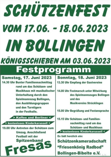 Schützenfest Bollingen 2023